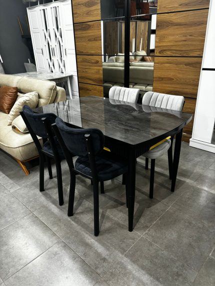Yelpaze High Gloss Masa Takımı
