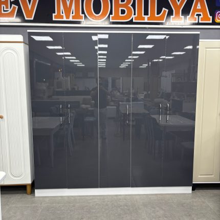 High Gloss 5 Kapılı Gardırop